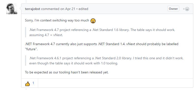 Relación de Net Standard con los frameworks de .Net